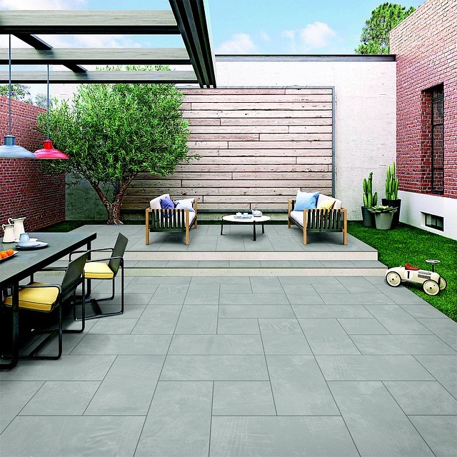 Outdoor Tiled Garden